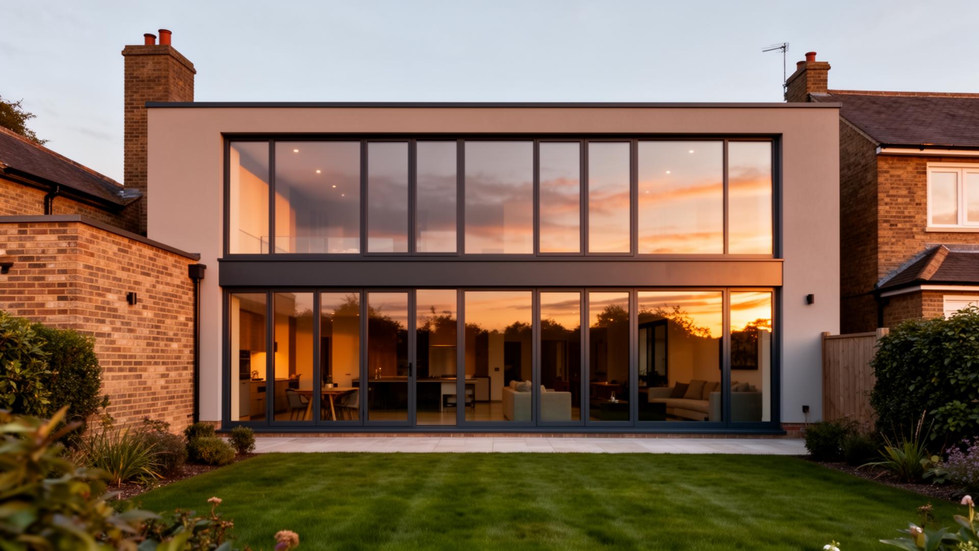 Contemporary home with expansive aluminium glazing